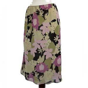 Apostrophe Pink Floral Skirt Sz L Runs S Forest Fairy Spring Grunge Y2K Gilmore